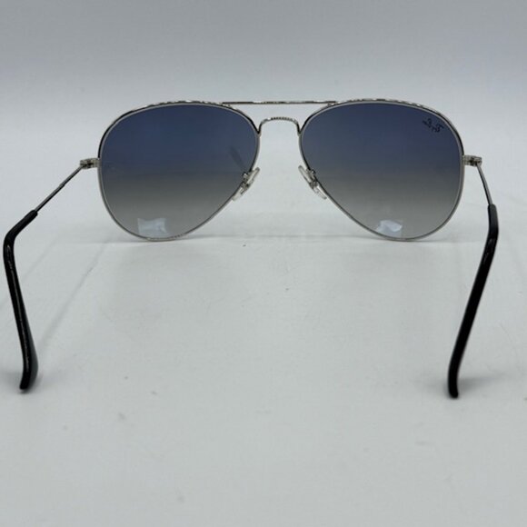 Ray-Ban Aviator Sunglasses RB3025 003/3F Silver Frame/Lt. Blue Gradient … main image 4